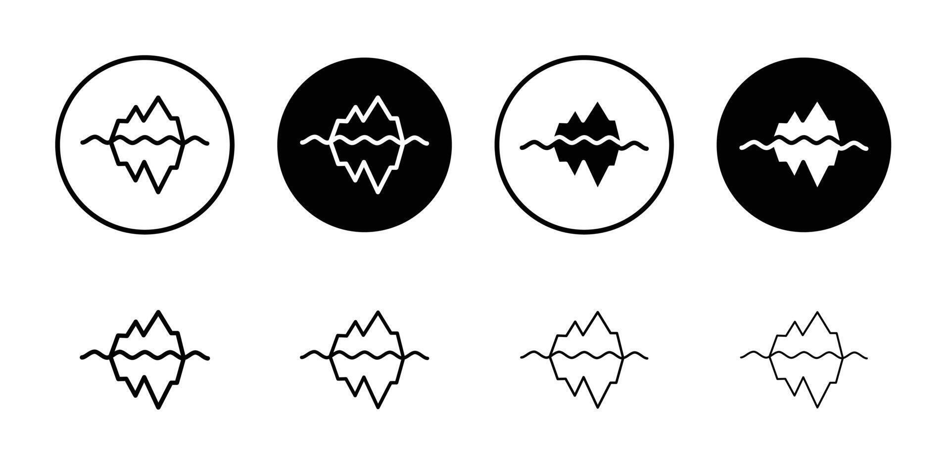 Iceberg Icon logo set vector
