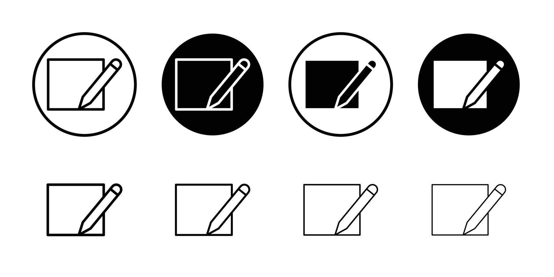Edit text icon logo set vector