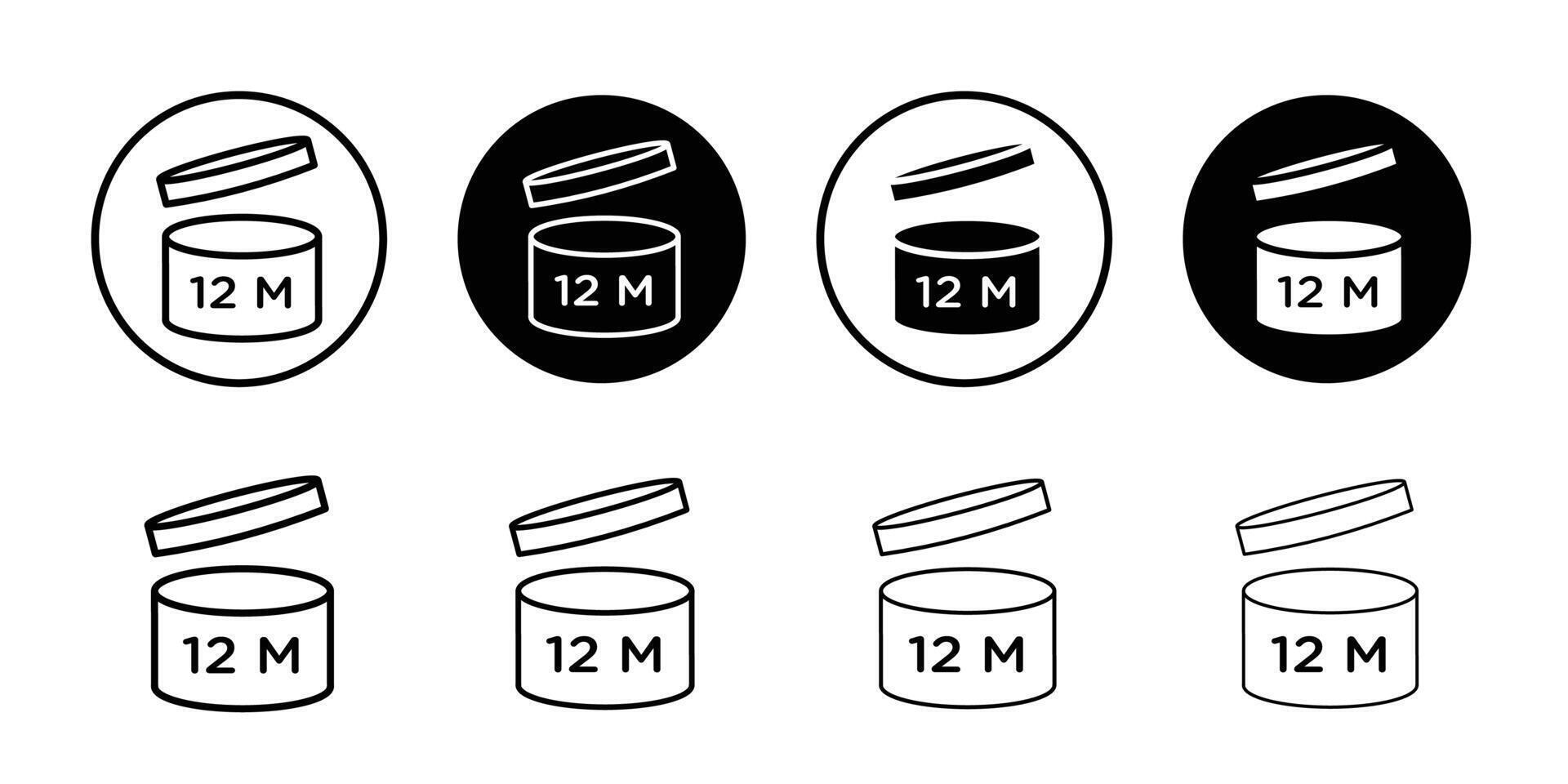 12m Icon logo set vector