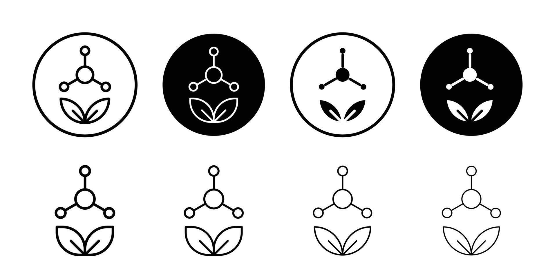 Antioxidant icon logo set vector