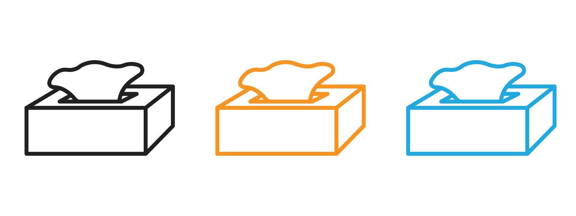 Wipes pack icon Thin line illustration set vector