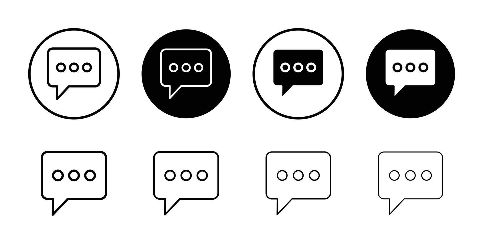 Comment icon logo set vector