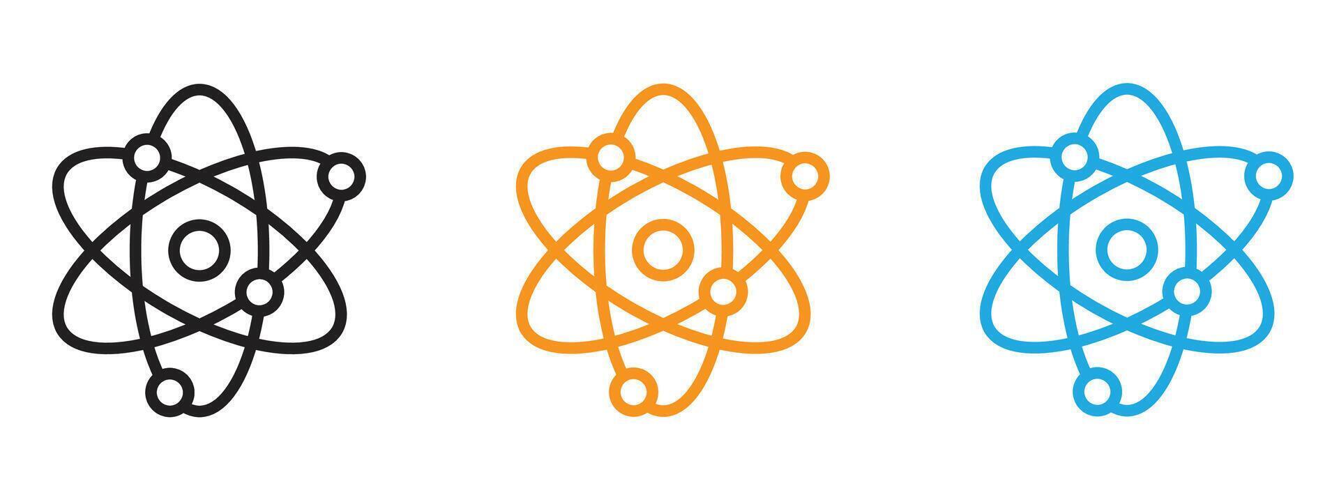 Physics icon Thin line illustration set vector