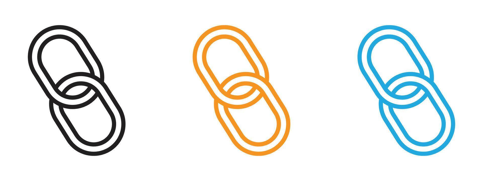 Link icon Thin line illustration set vector