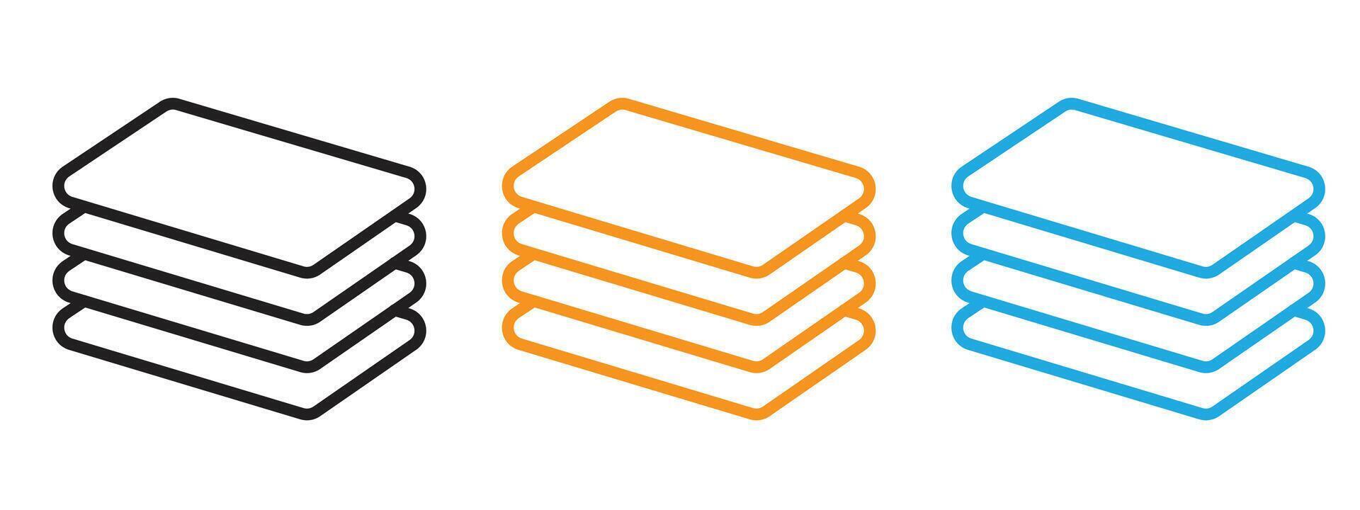 Layers icon Thin line illustration set vector