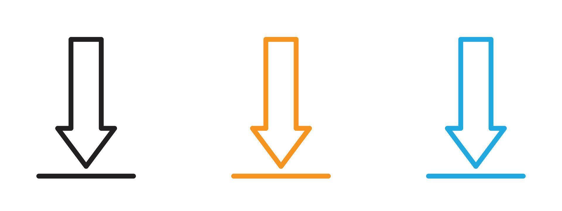 Download icon Thin line illustration set vector