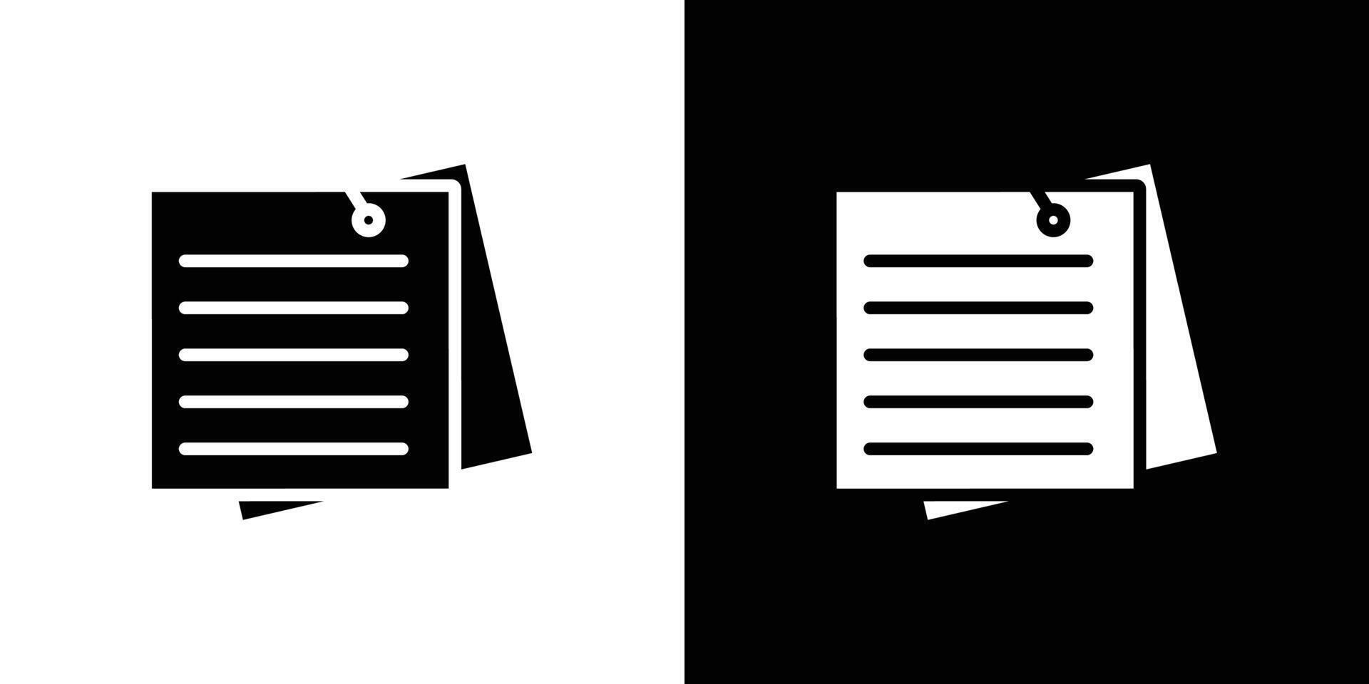 Sticky notes icon Isolated flat in outline vector