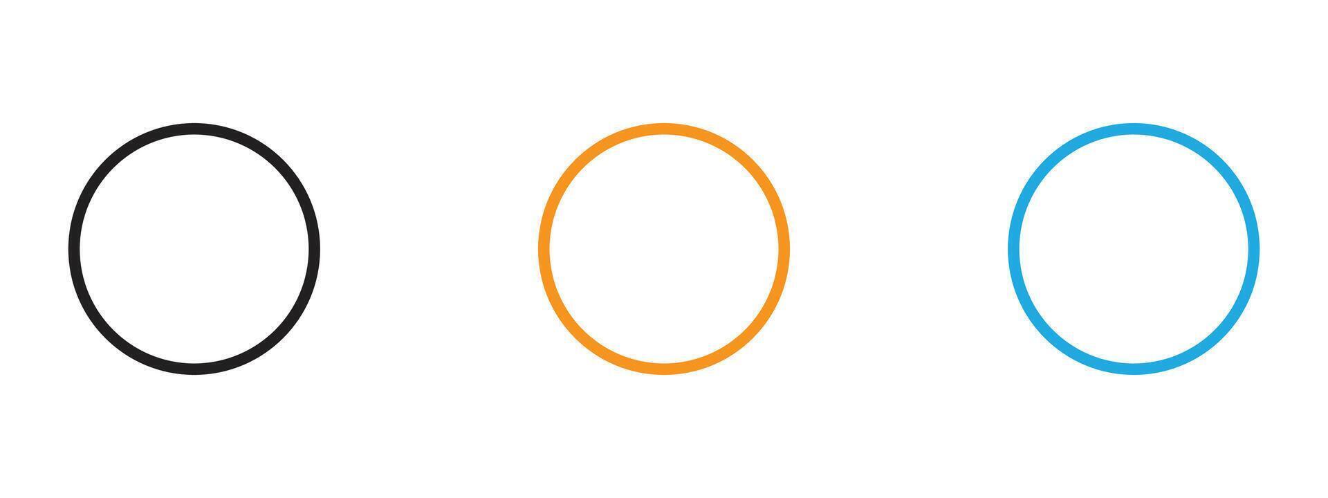 Circle icon Thin line illustration set vector