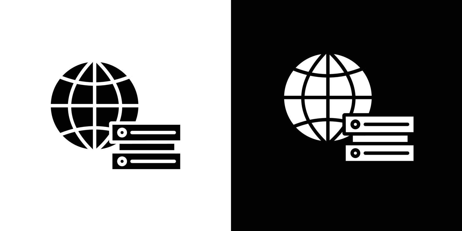 Web server icon Isolated flat in outline vector