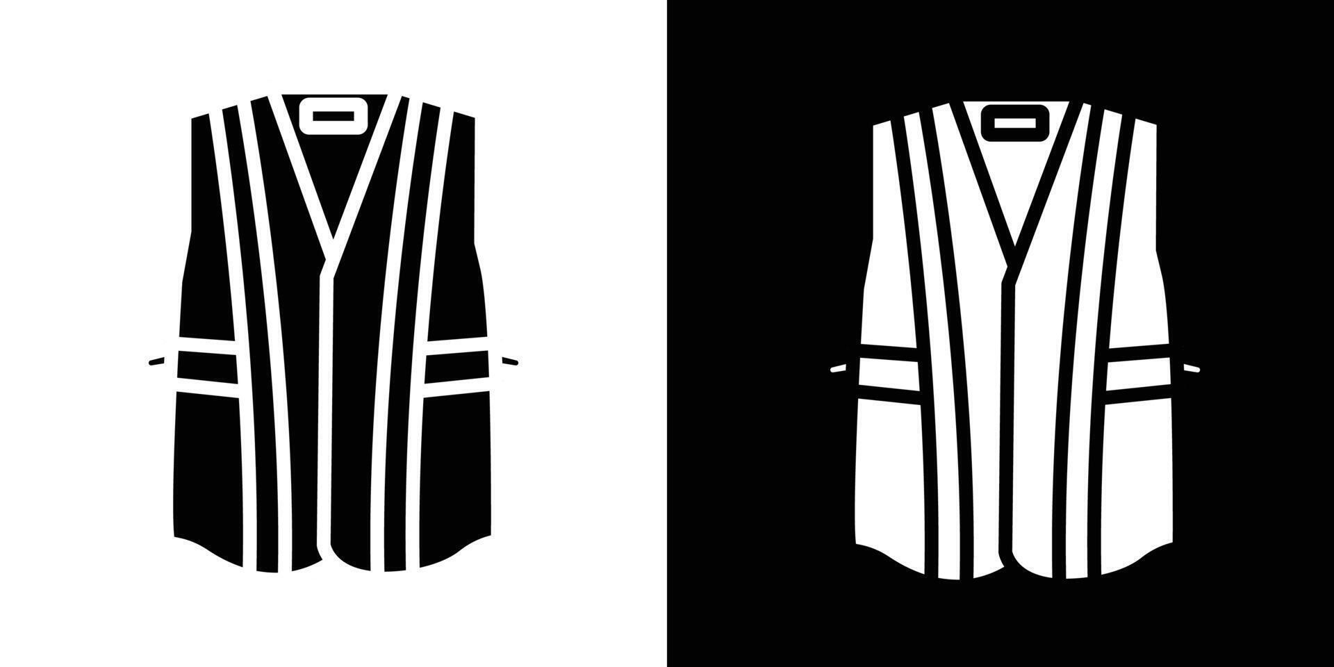 Vest jacket icon Isolated flat in outline vector