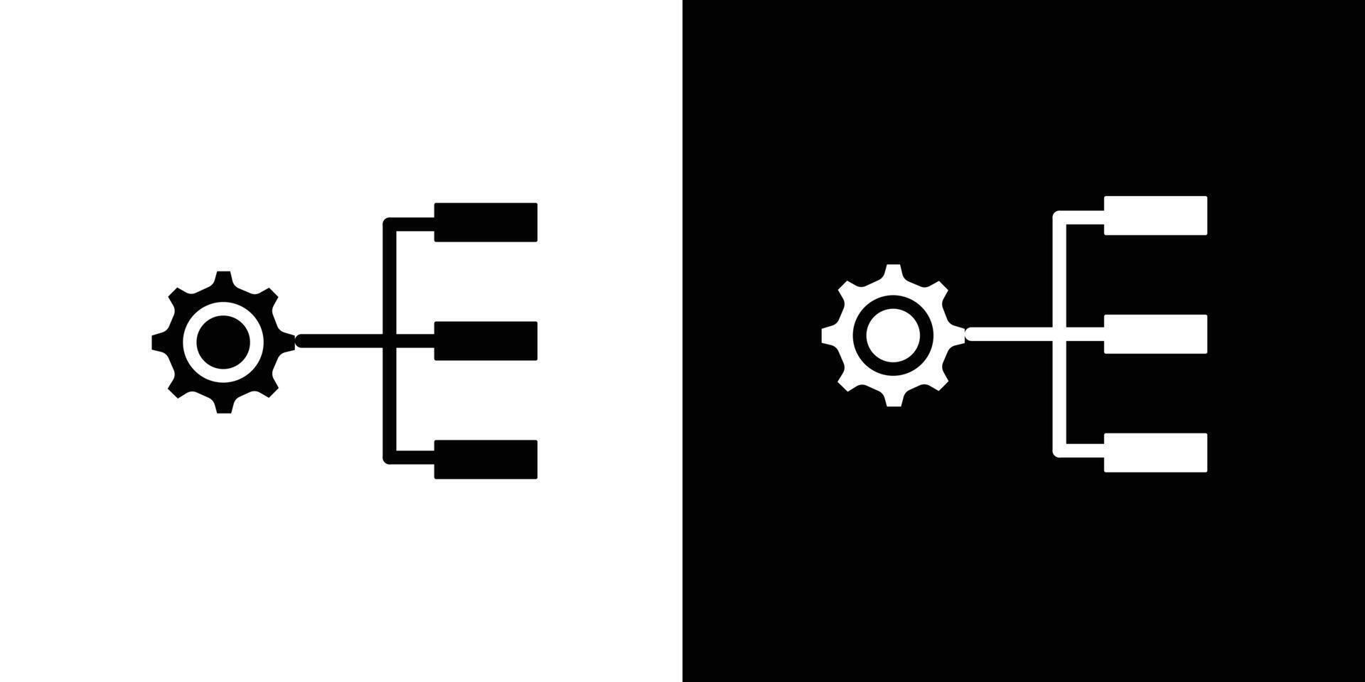 Workflow process icon Isolated flat in outline vector