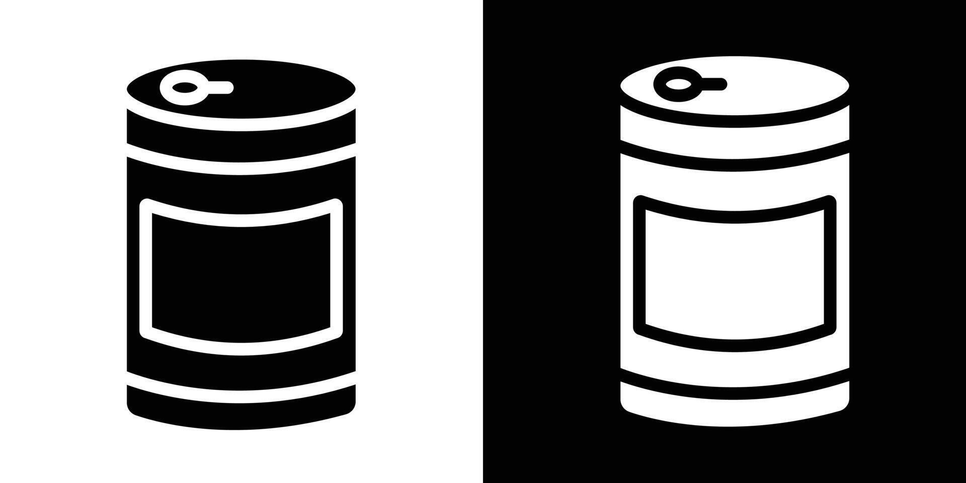 Canned food icon Isolated flat in outline vector