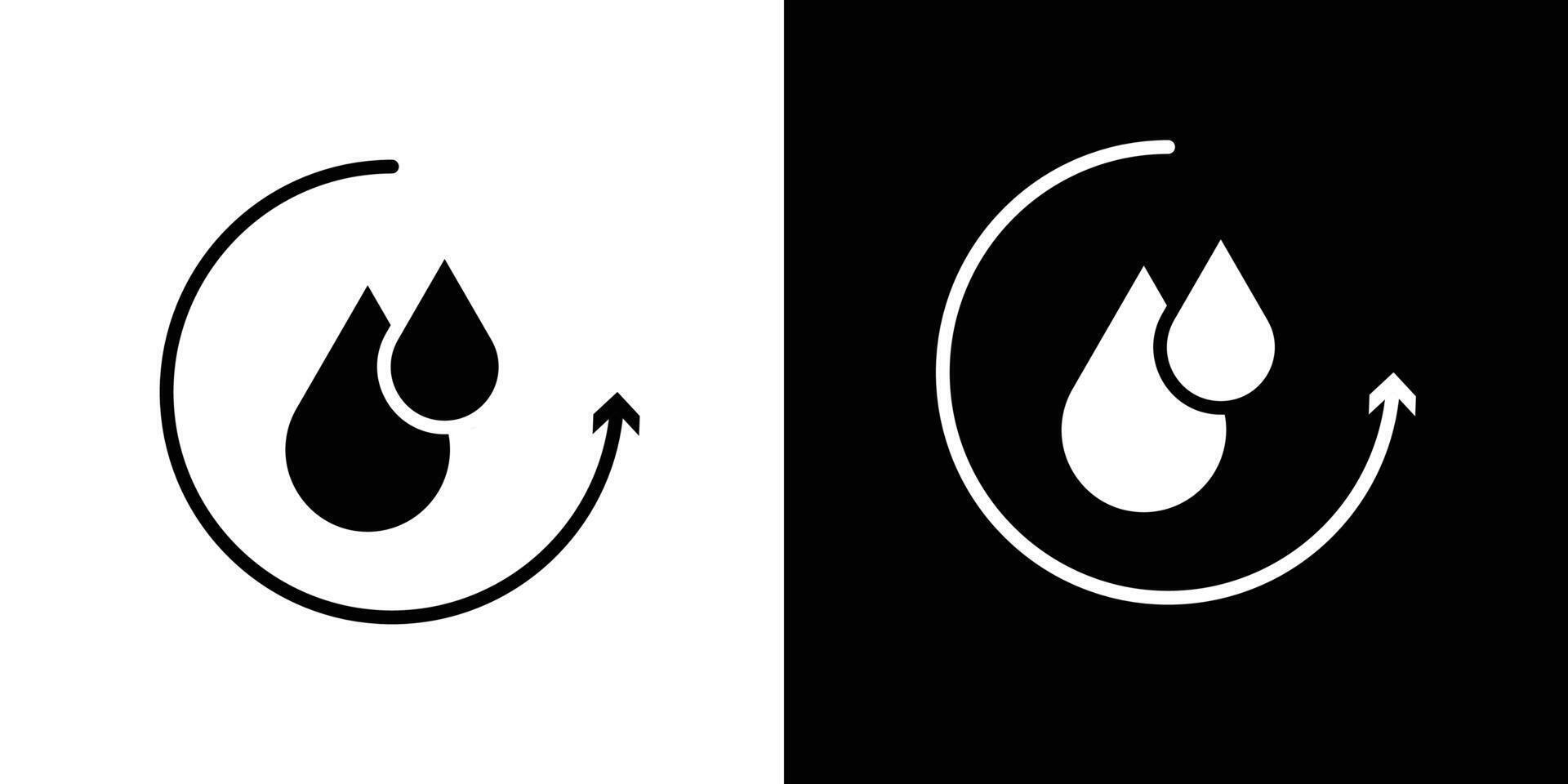 Recycle water icon Isolated flat in outline vector