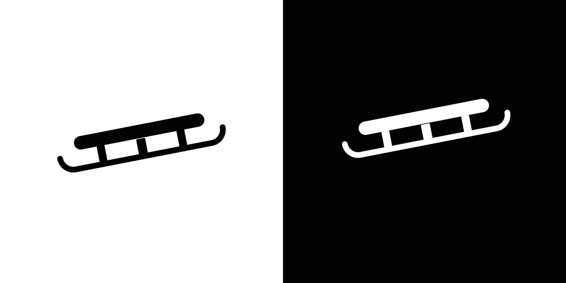 Sled icon Isolated flat in outline vector