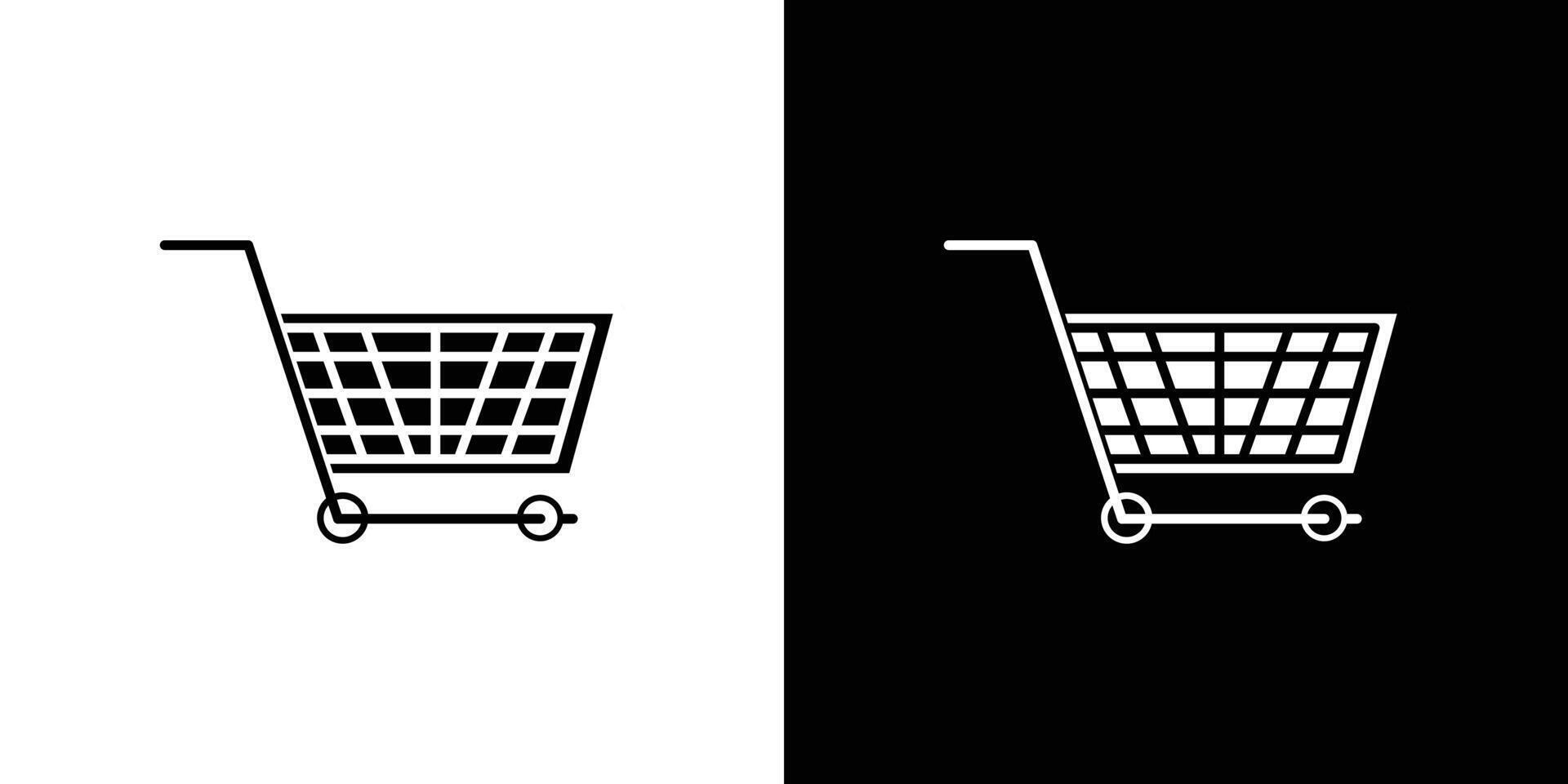 Shopping cart icon Isolated flat in outline vector