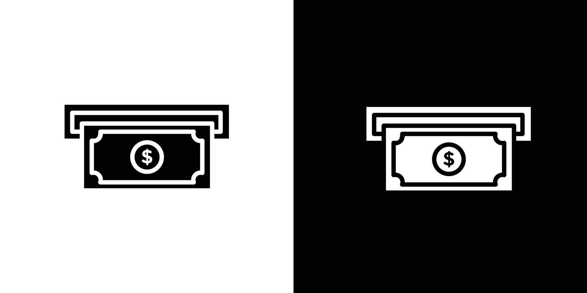 ATM cash icon Isolated flat in outline vector