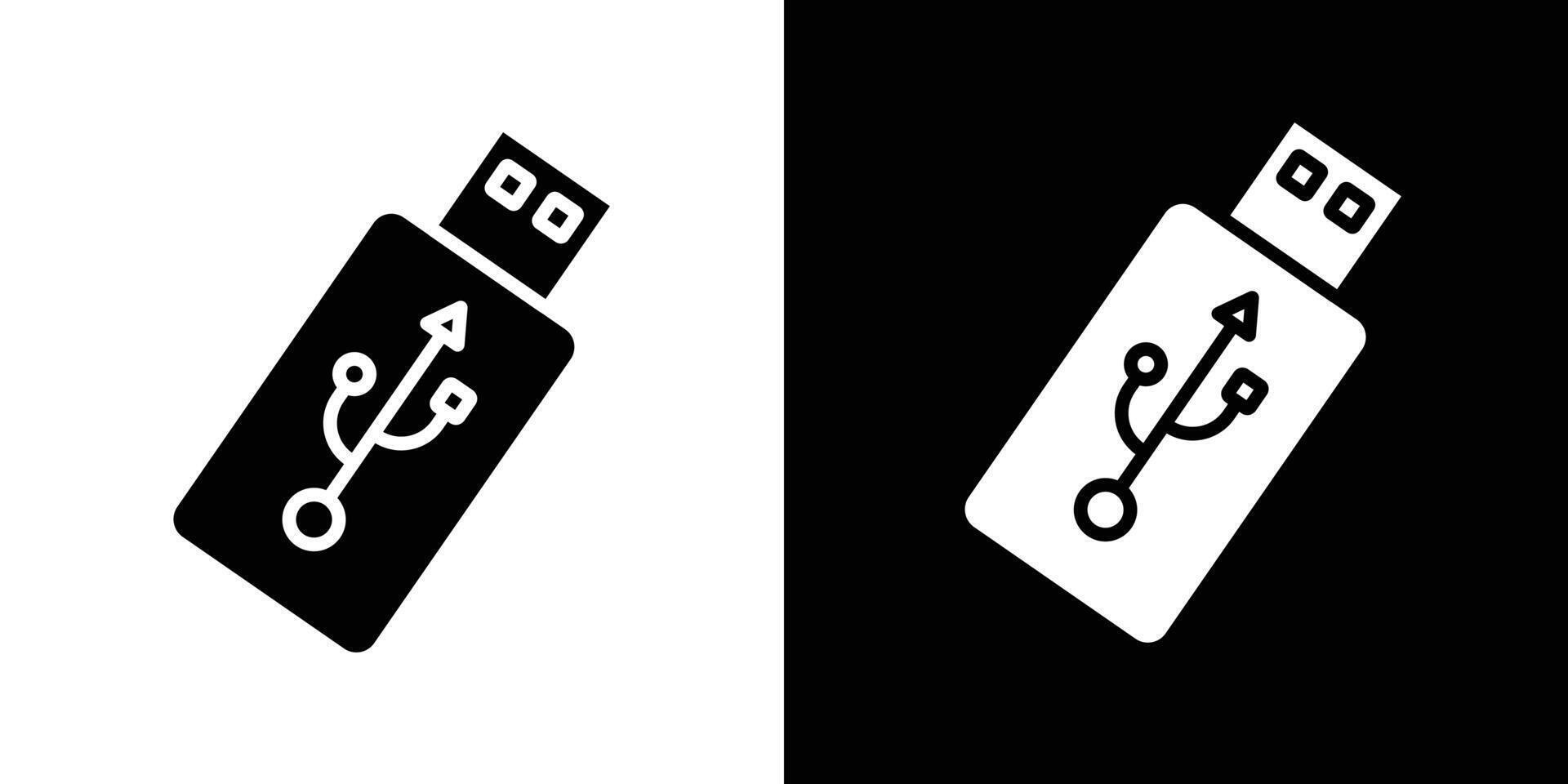USB icon Isolated flat in outline vector