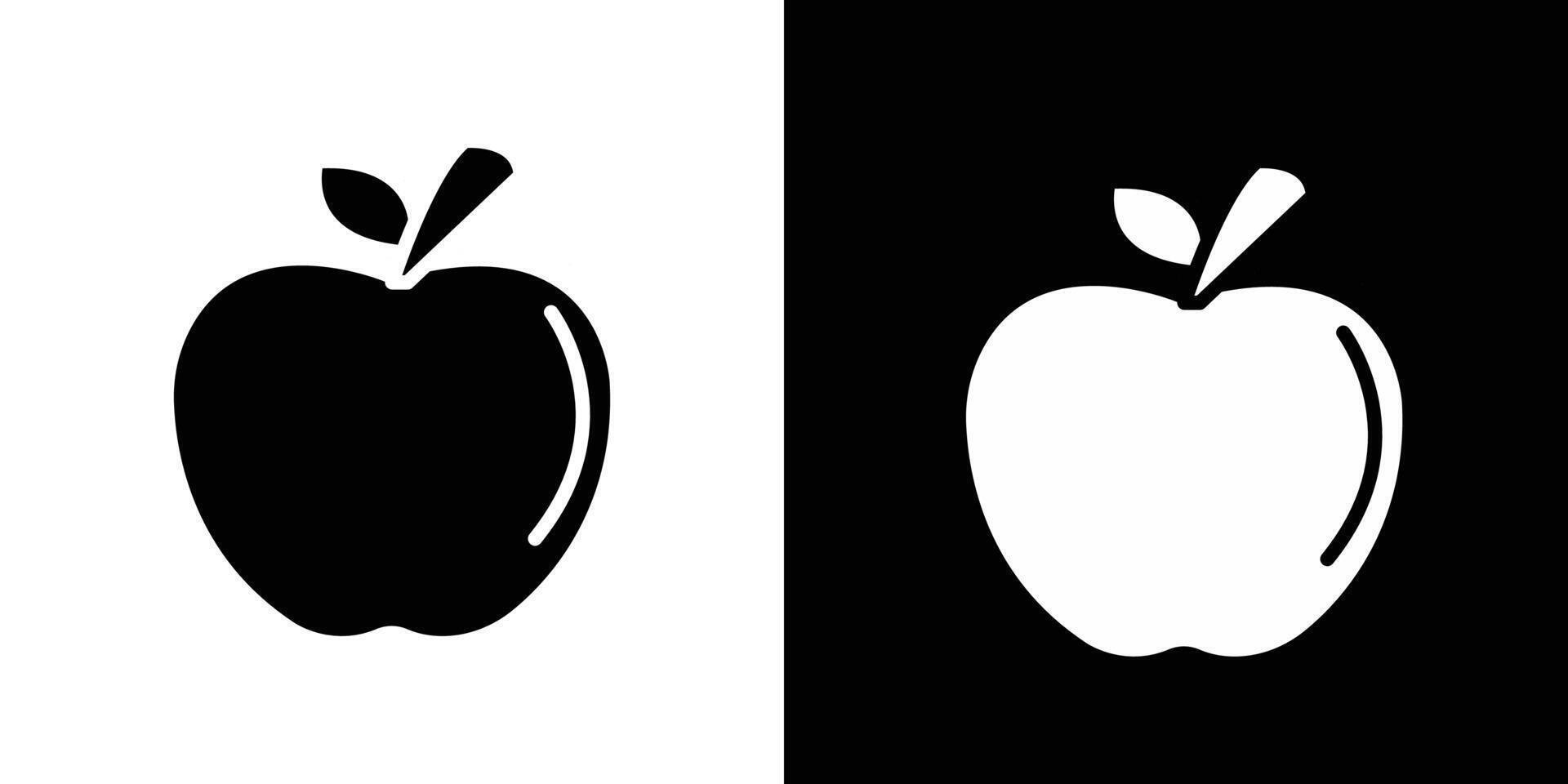 Apple icon Isolated flat in outline vector