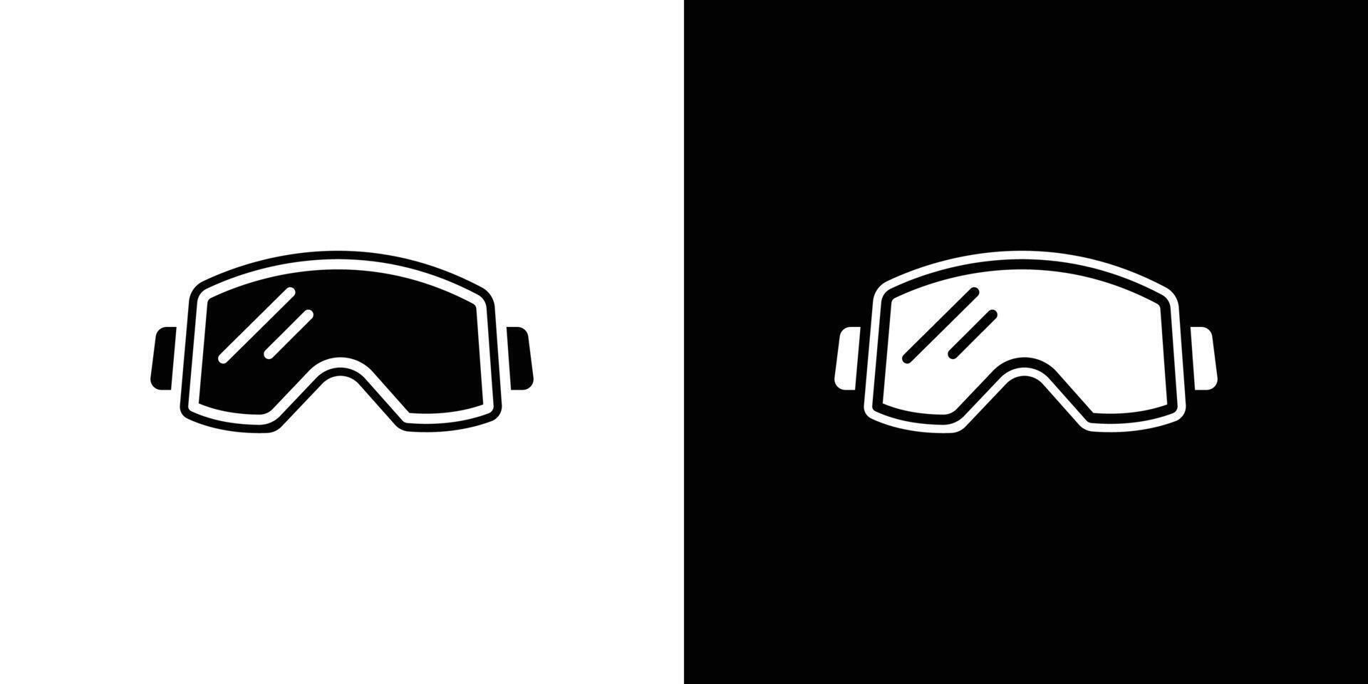 Ski goggles icon Isolated flat in outline vector