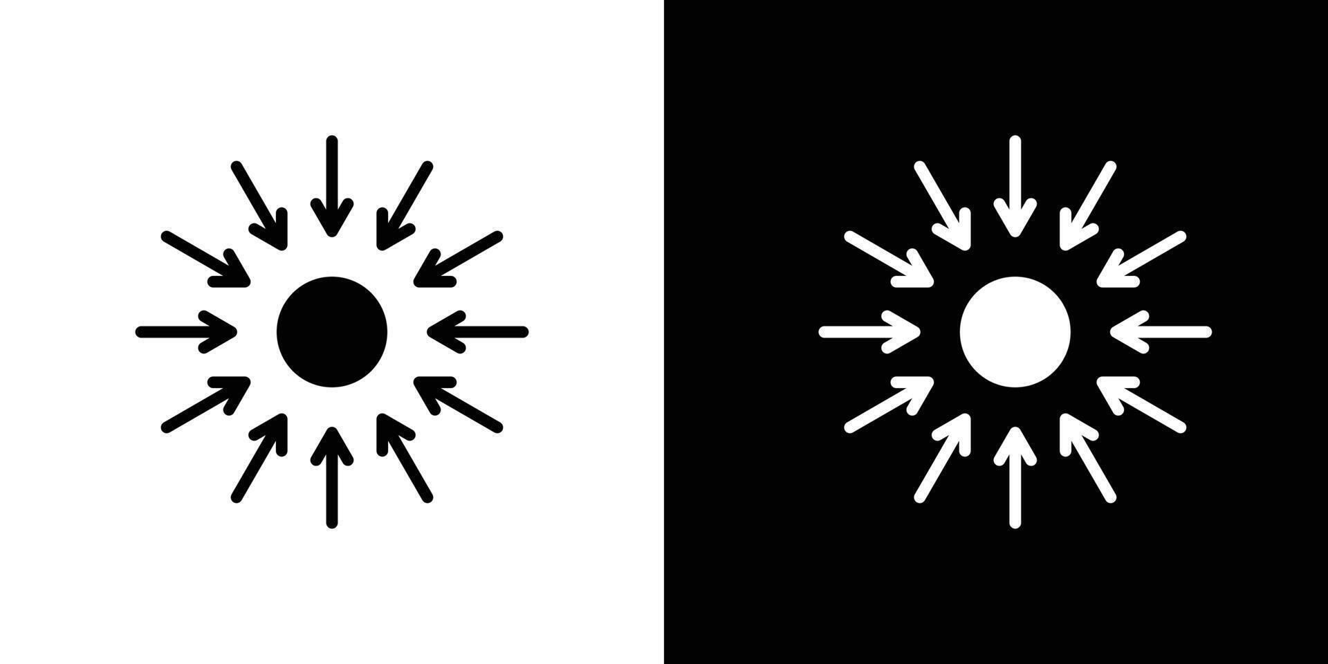 Centralized icon Isolated flat in outline vector