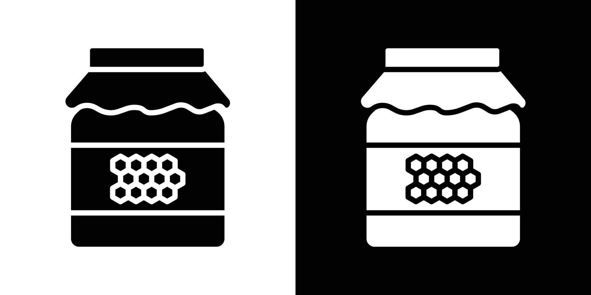 Honey jar icon Isolated flat in outline vector