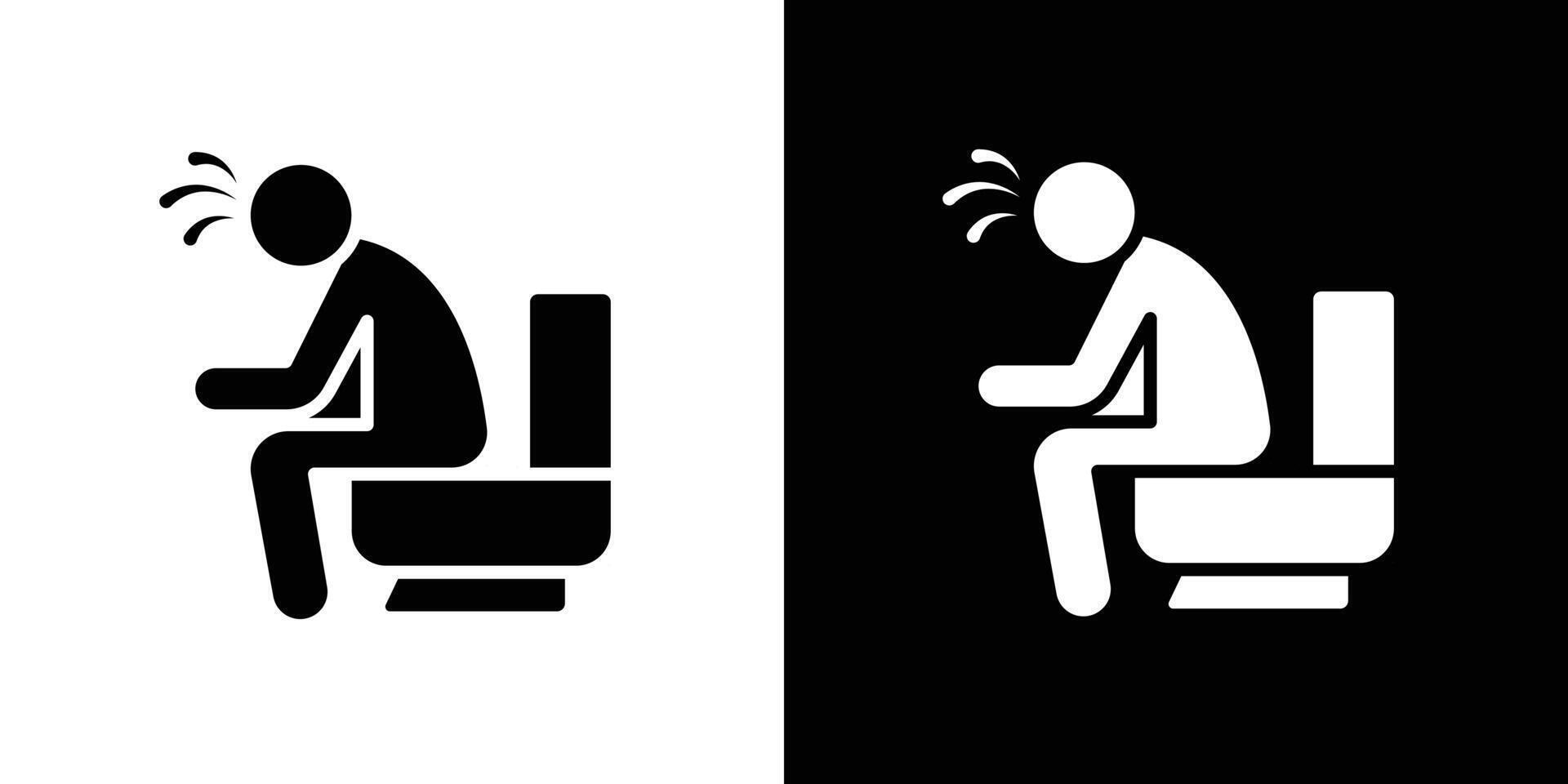 Diarrhea icon Isolated flat in outline vector