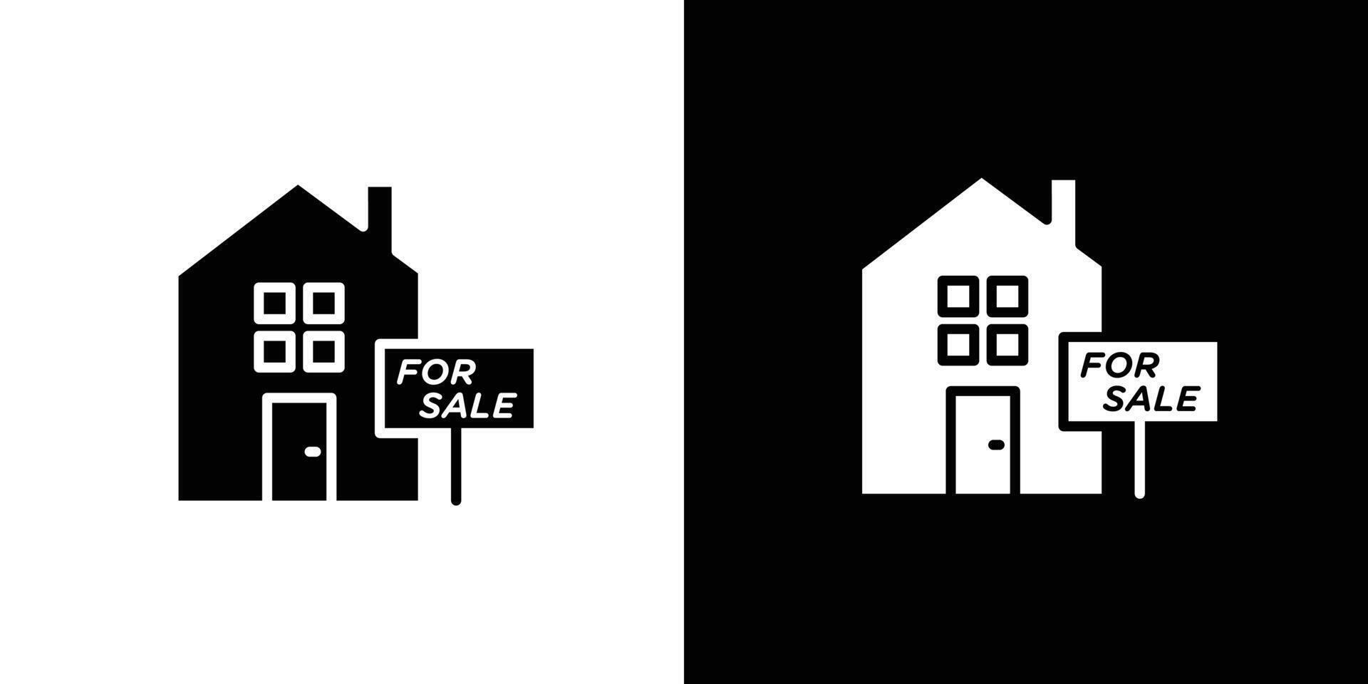House for sale icon Isolated flat in outline vector