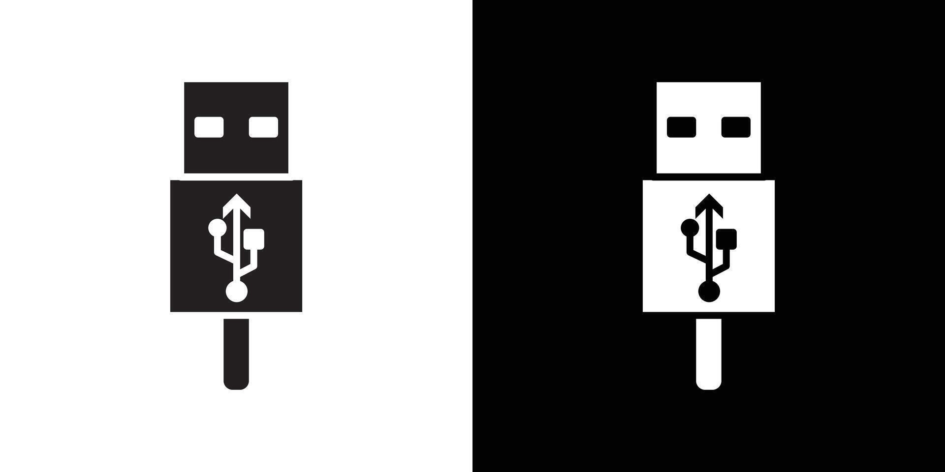 Usb icon Thin line flat illustration vector