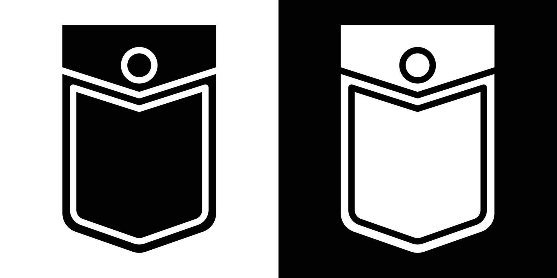 Pocket icon Isolated flat in outline vector
