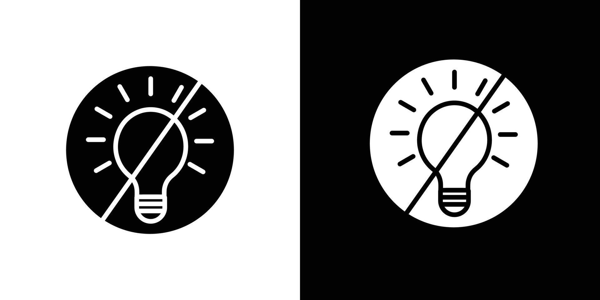 Light off icon Isolated flat in outline vector