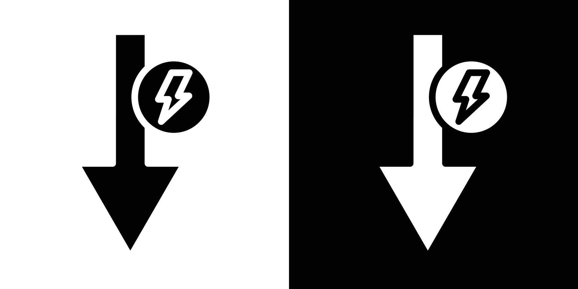 Energy reduction icon Isolated flat in outline vector