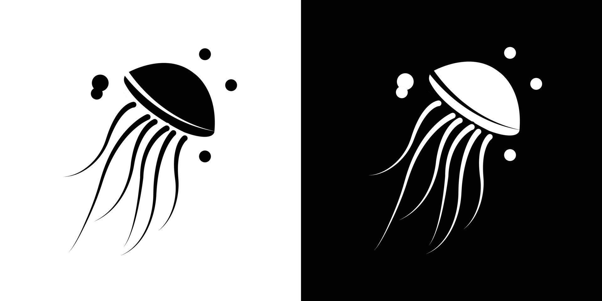 Jellyfish icon Isolated flat in outline vector