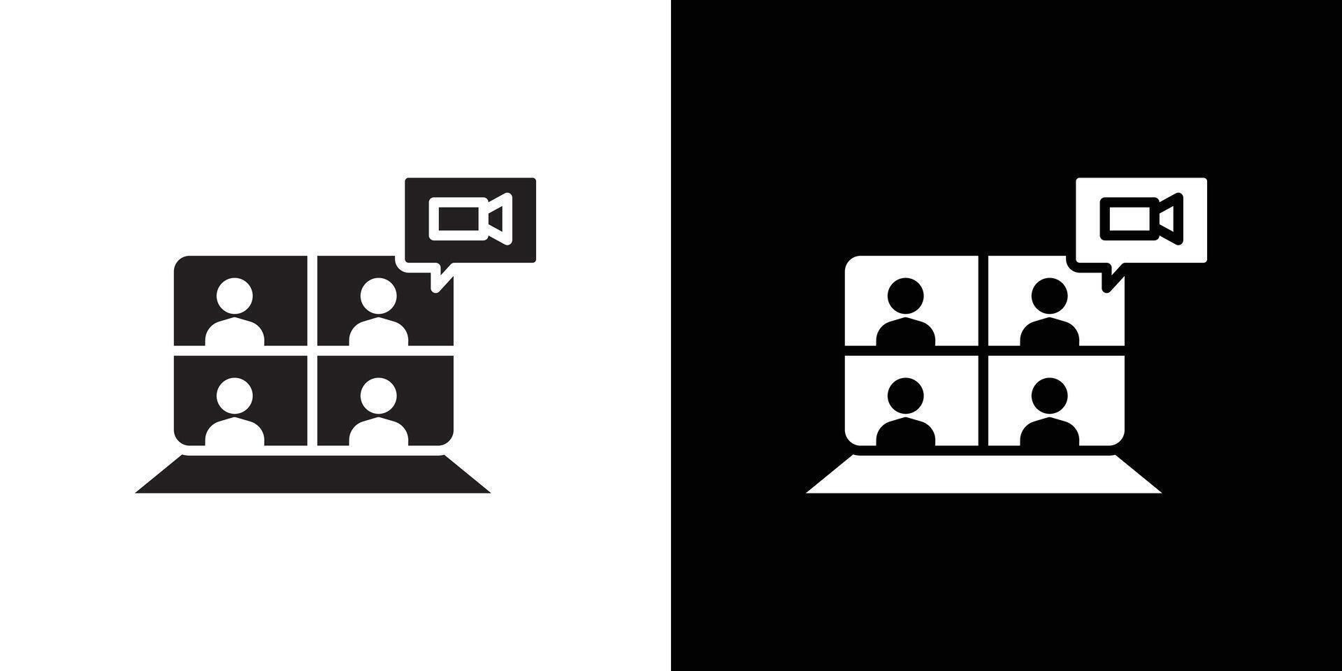 conference icon Thin line flat illustration vector