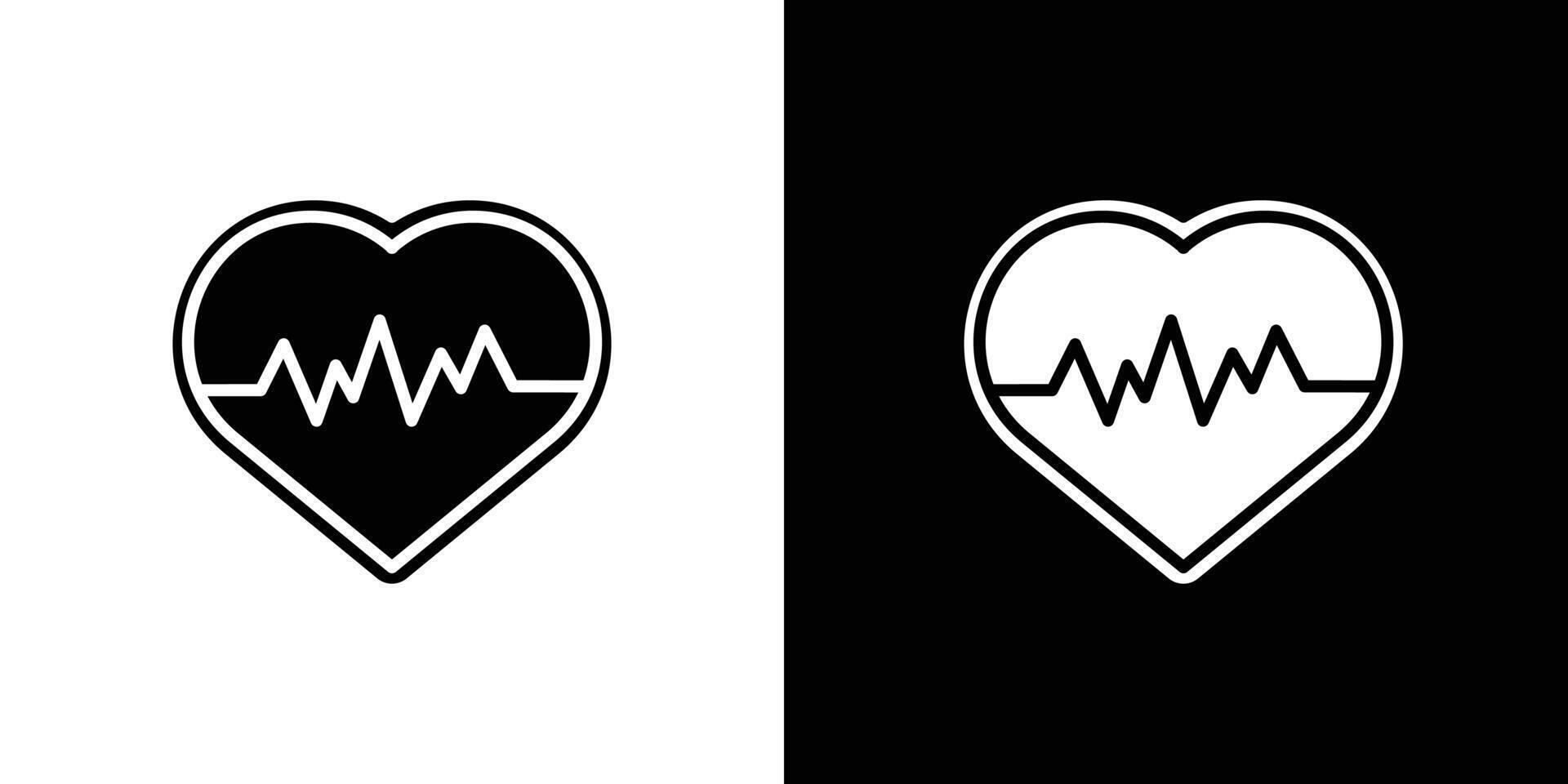 Heart rate icon Isolated flat in outline vector