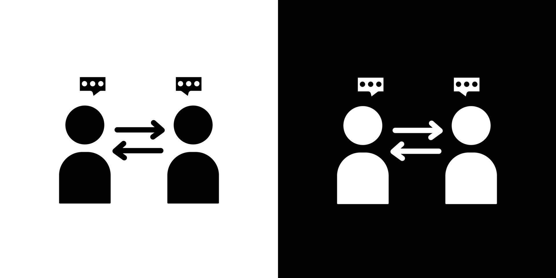 Interaction icon Isolated flat in outline vector