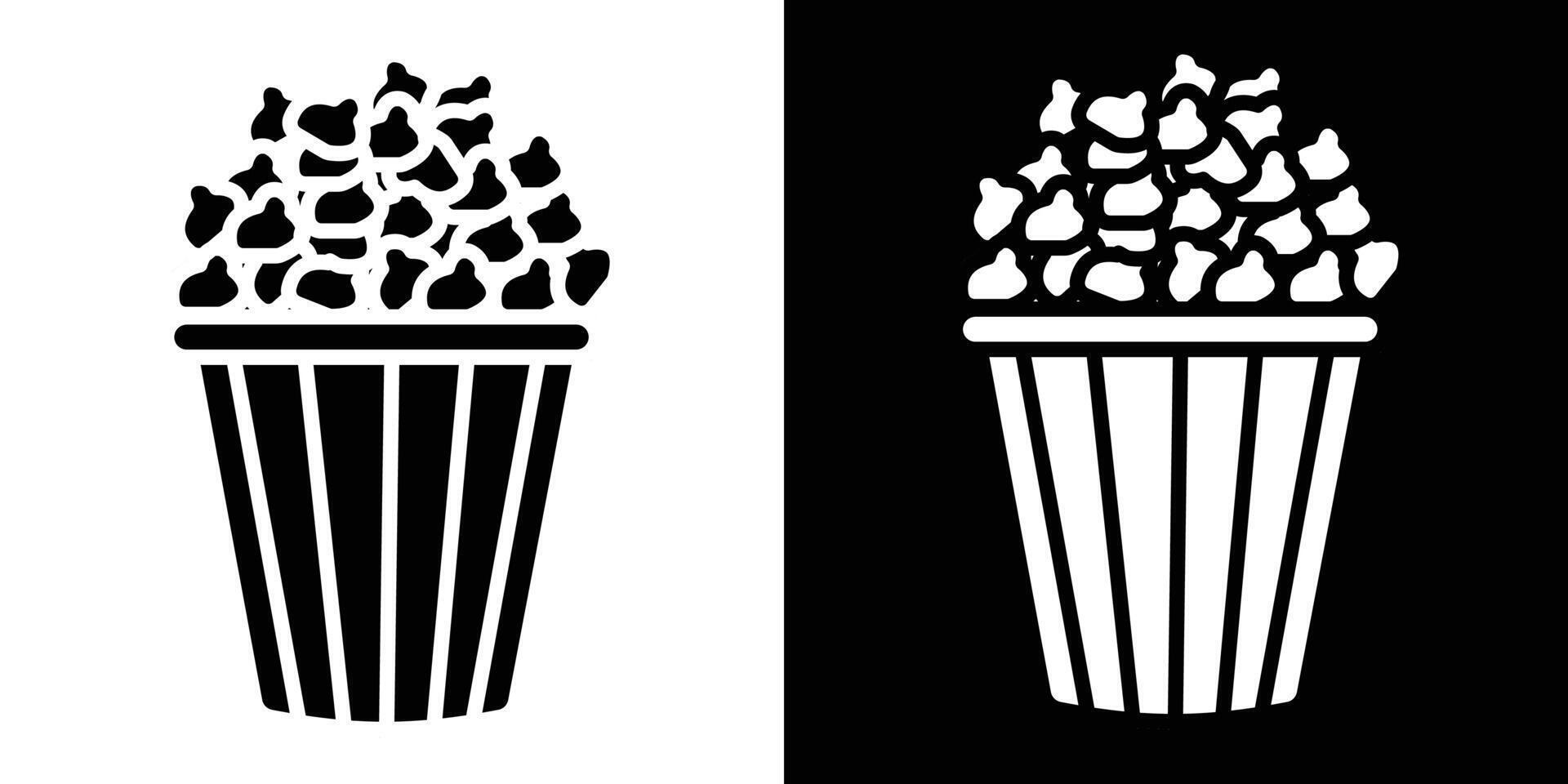 Popcorn icon Isolated flat in outline vector
