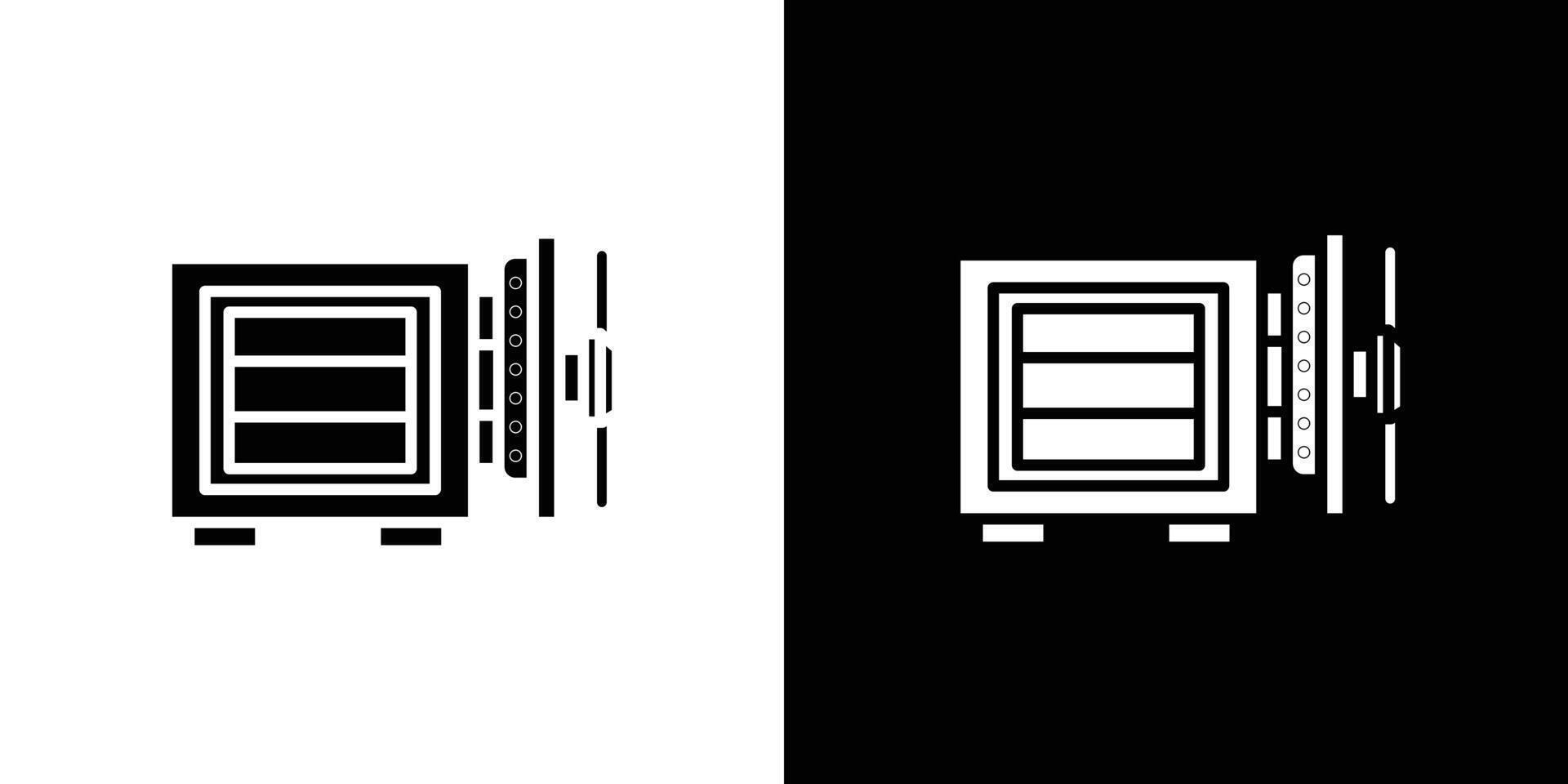 Open safe icon Isolated flat in outline vector