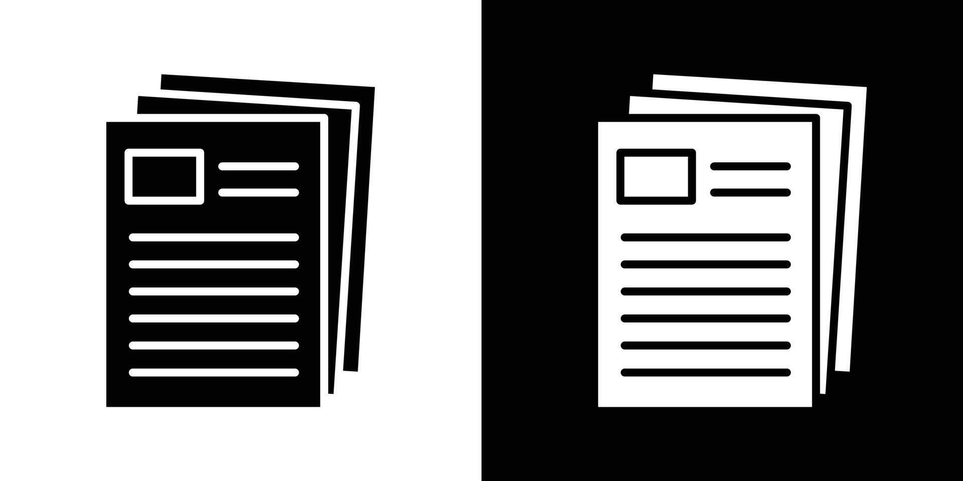 Document papers icon Isolated flat in outline vector