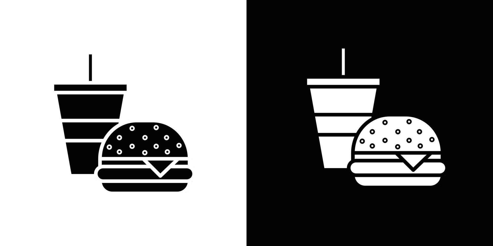 Fast food icon Isolated flat in outline vector