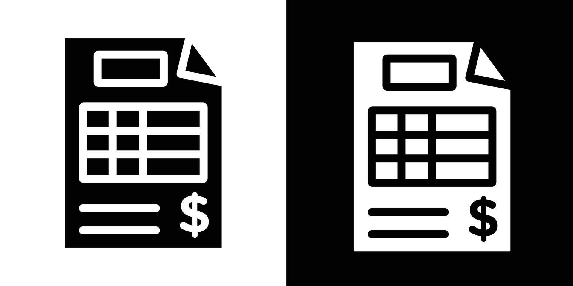 Invoice icon Isolated flat in outline vector