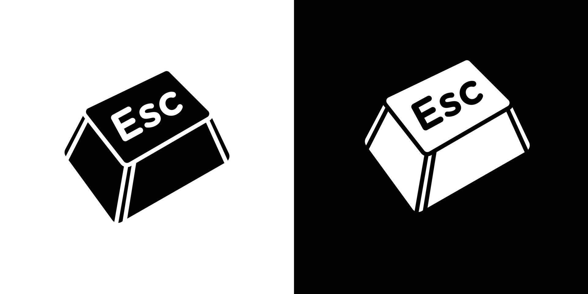 Esc icon Isolated flat in outline vector