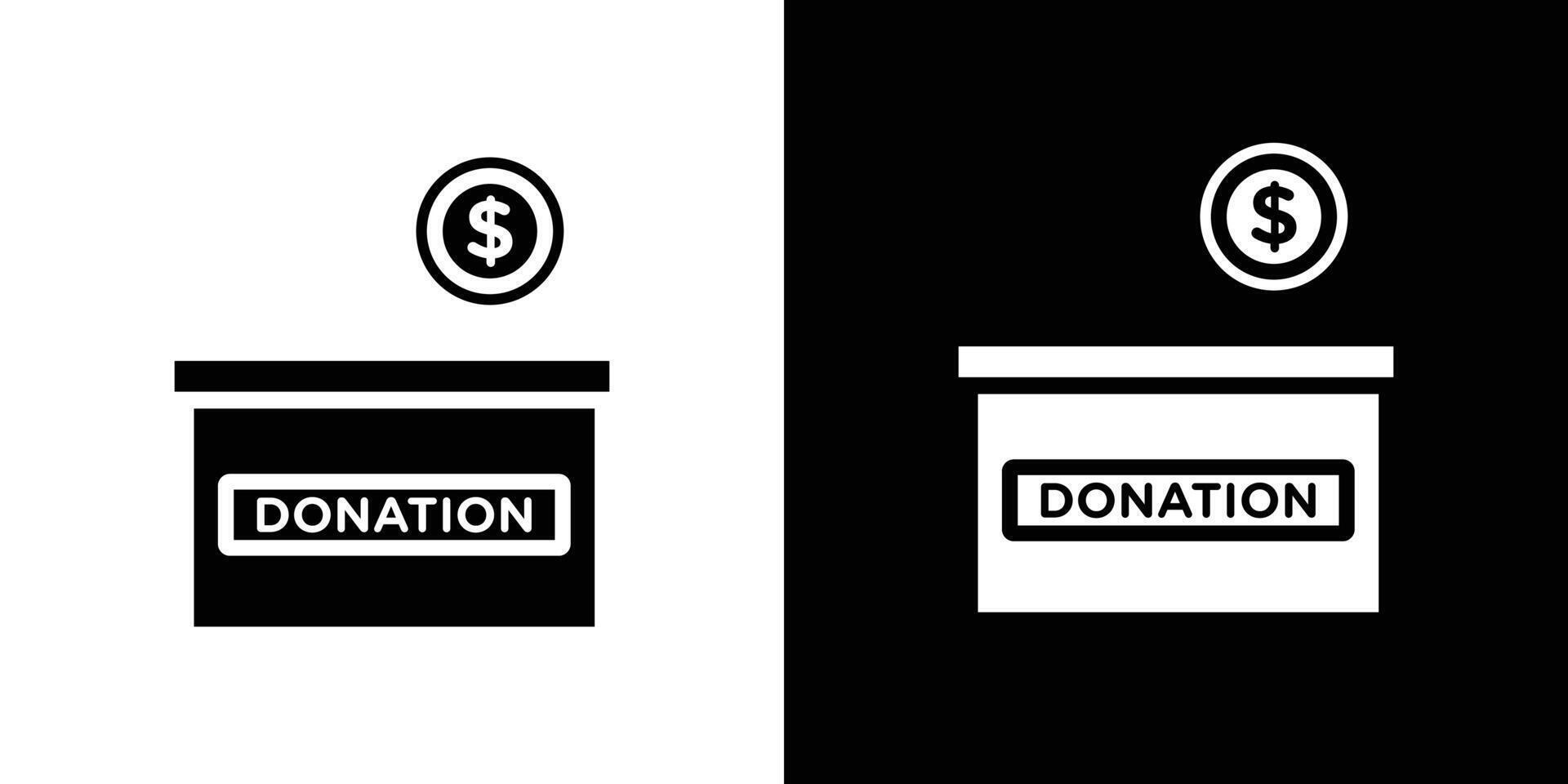 Donation icon Isolated flat in outline vector