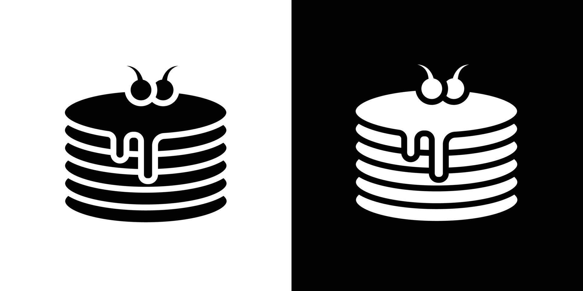 pancakes icon Isolated flat in outline vector