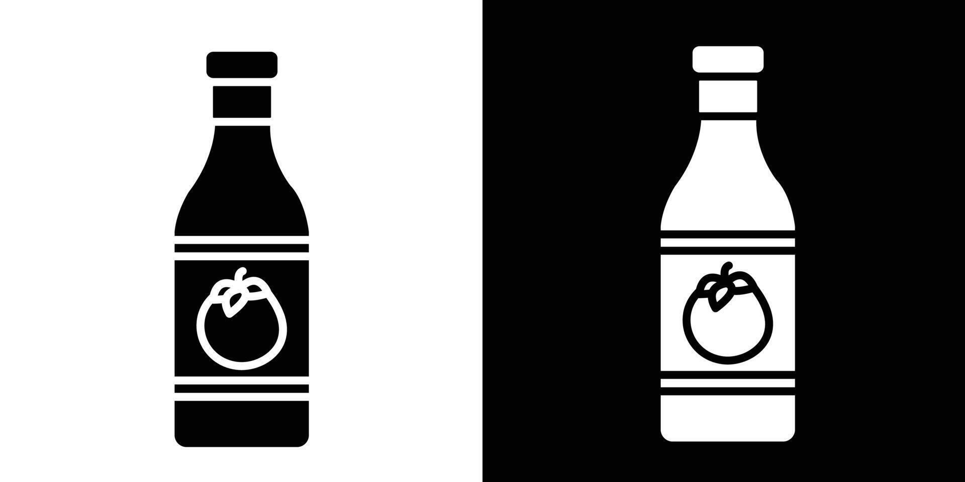 Ketchup icon Isolated flat in outline vector
