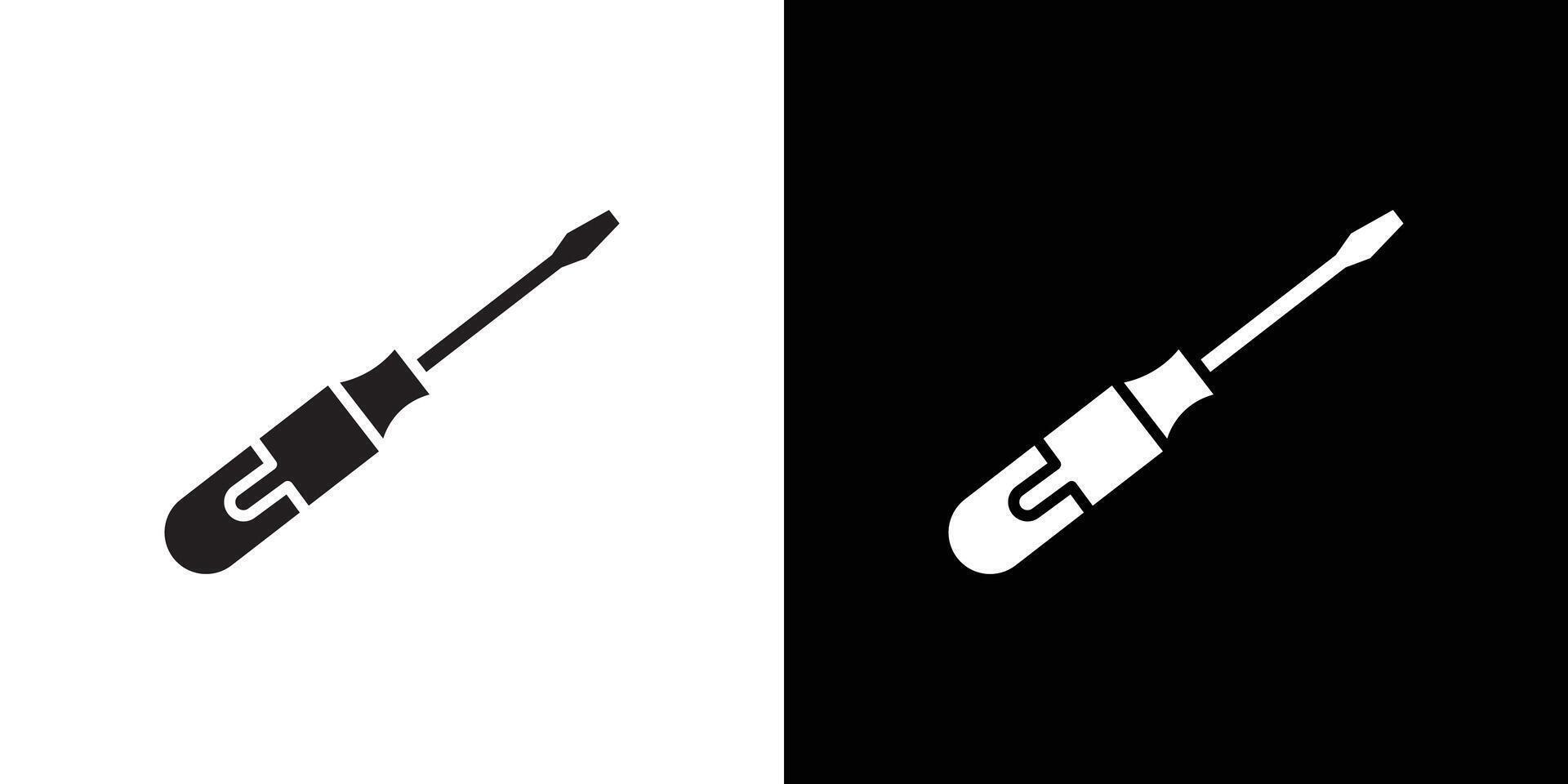 Screwdriver icon Thin line flat illustration vector