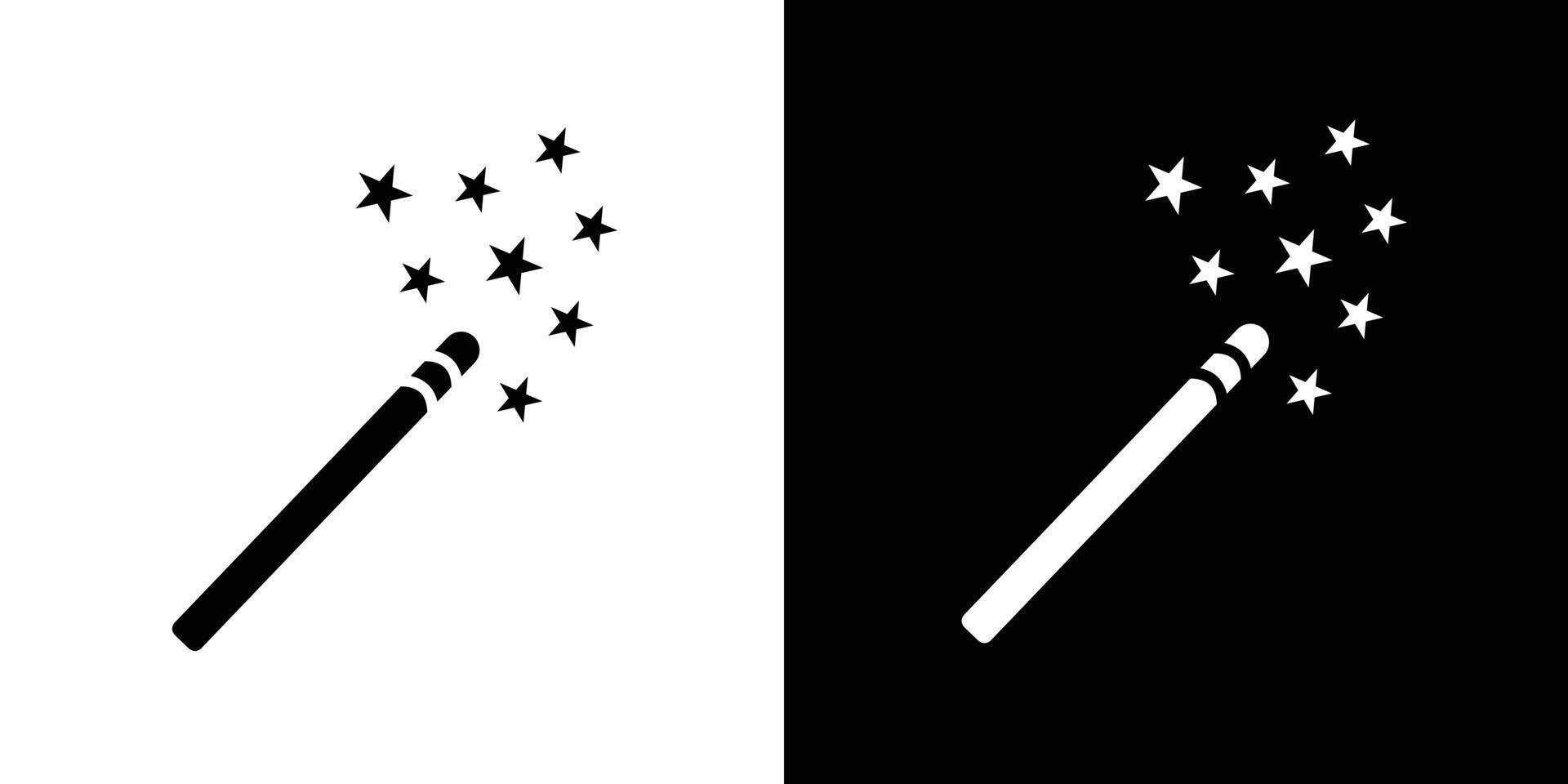 Magic wand icon Isolated flat in outline vector