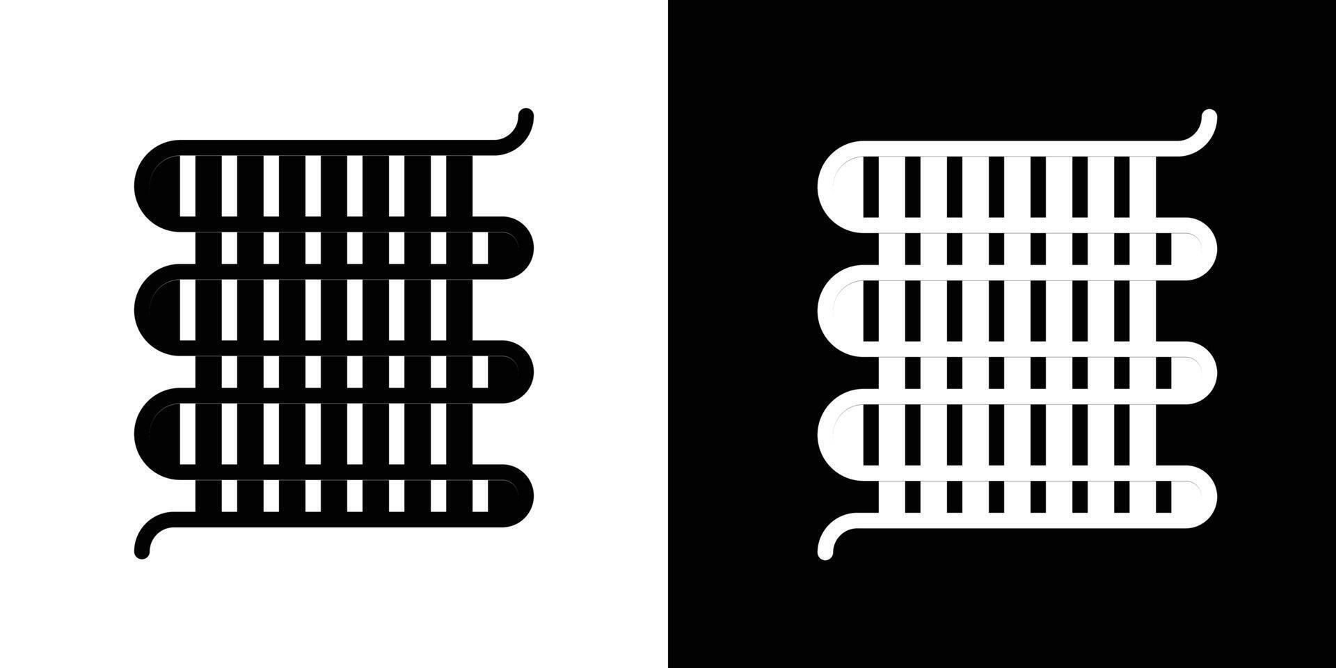 Condenser coil icon Isolated flat in outline vector