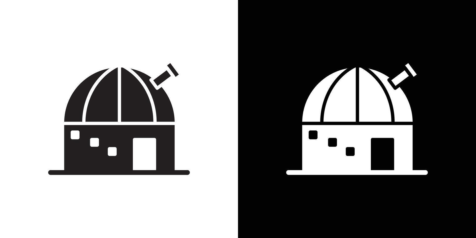 Space observatory icon Thin line flat illustration vector