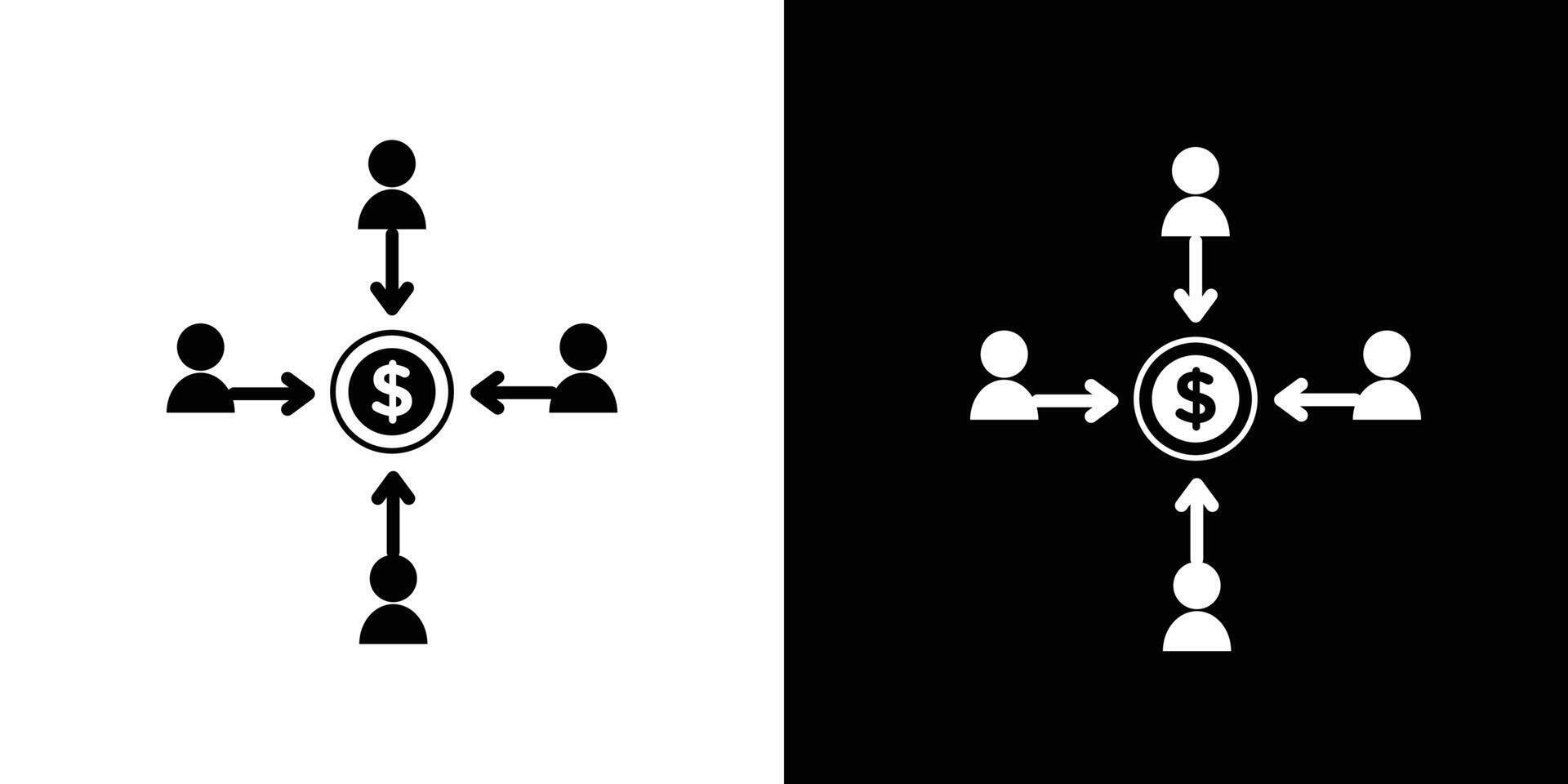 Contribution icon Isolated flat in outline vector