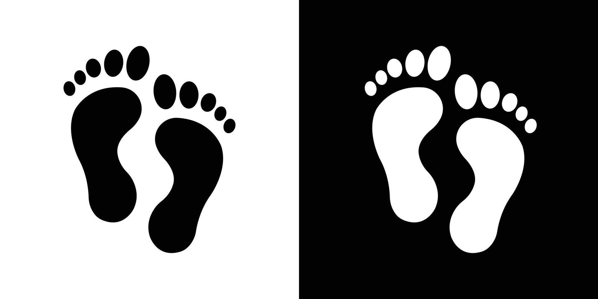 Footprint icon Isolated flat in outline vector